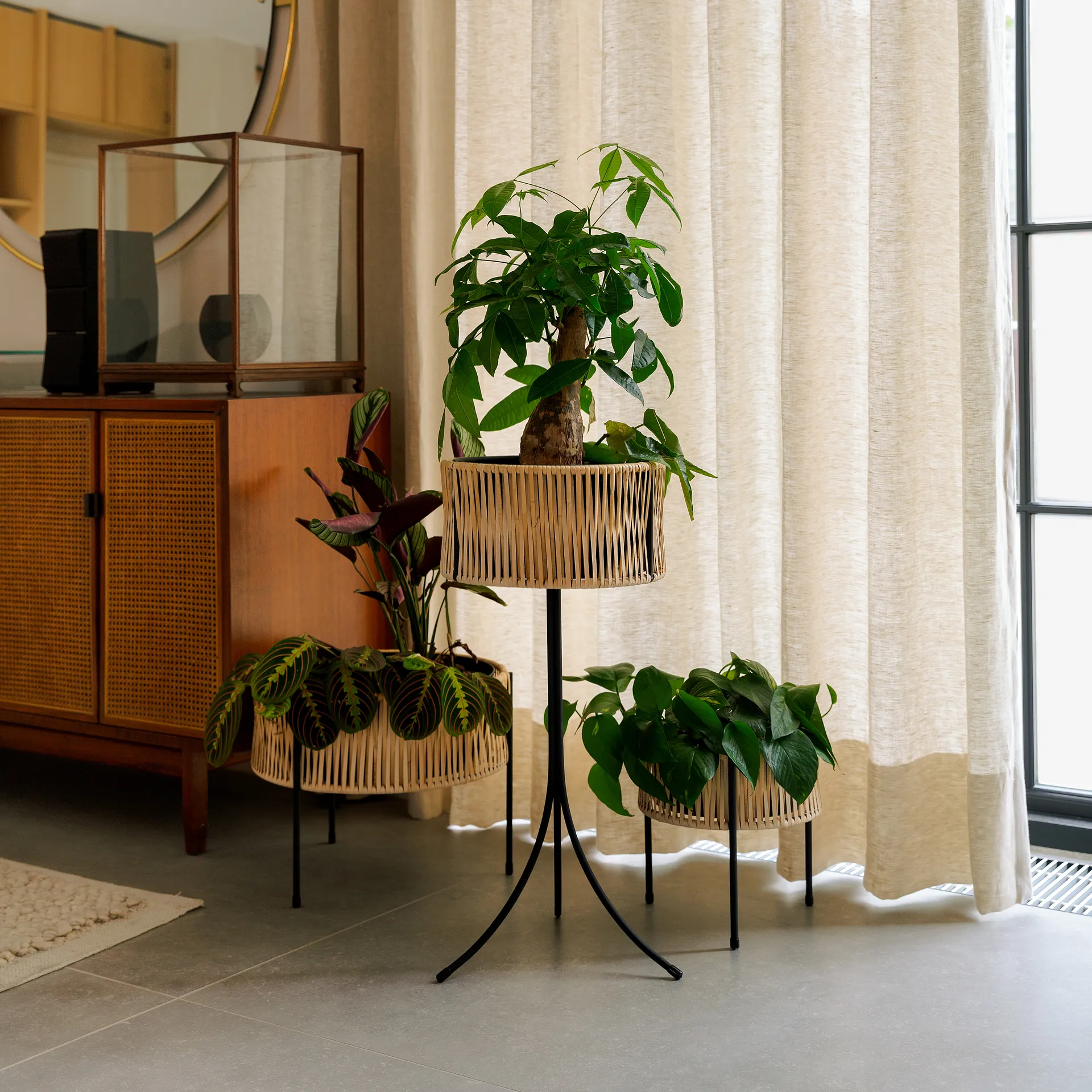 Umanoff planter フラワー ボックス ラタン-スチール, 69 cm Audo Copenhagen | オドー・コペンハーゲン