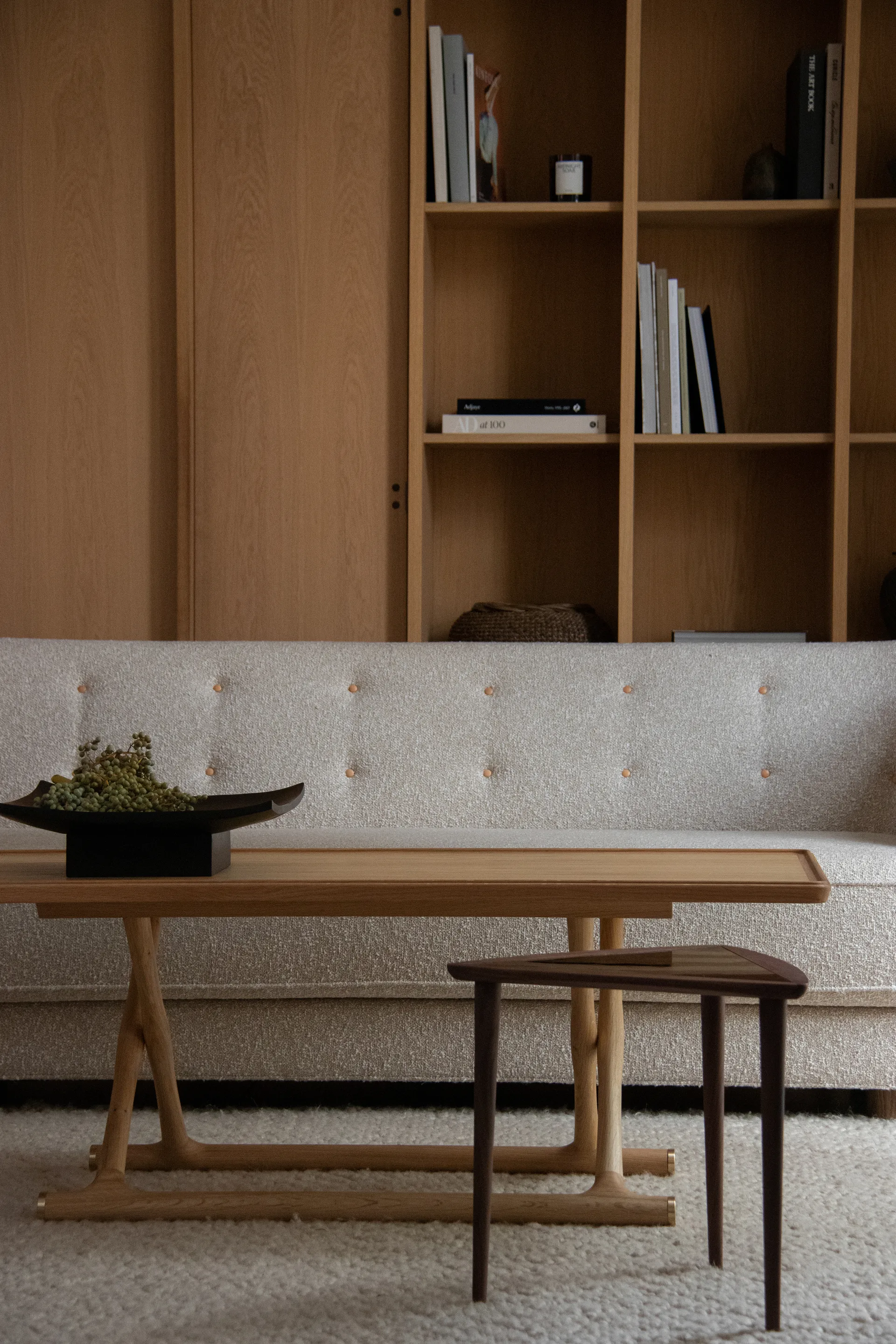 Umanoff ネスティングサイドテーブル, Walnut-black Audo Copenhagen | オドー・コペンハーゲン