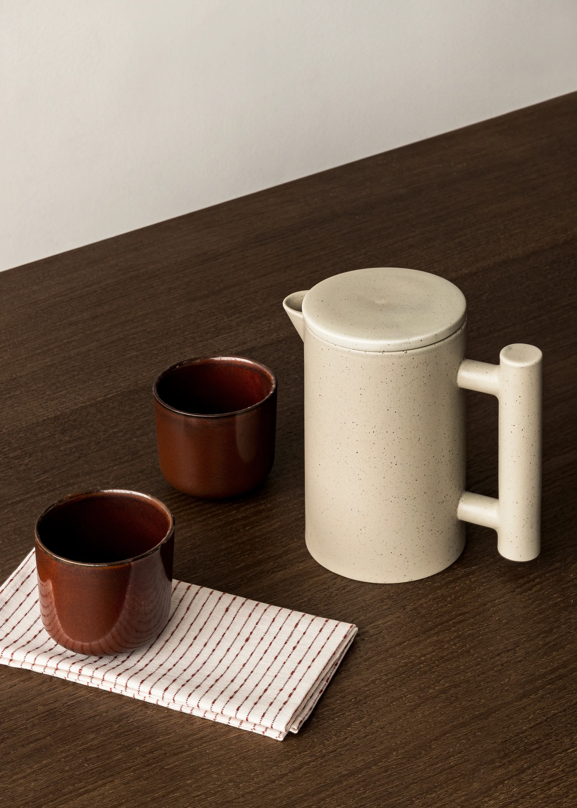 Yana coffee ポット 1 L, Grey glazed Audo Copenhagen | オドー・コペンハーゲン