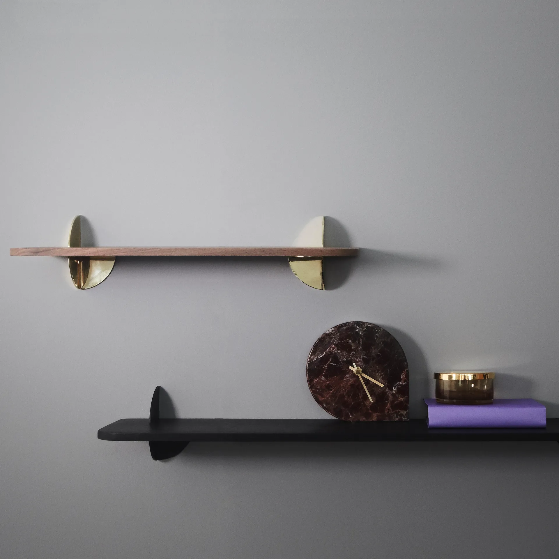 Aedes シェルフ 50 cm, wallnut-gold AYTM | アイテム