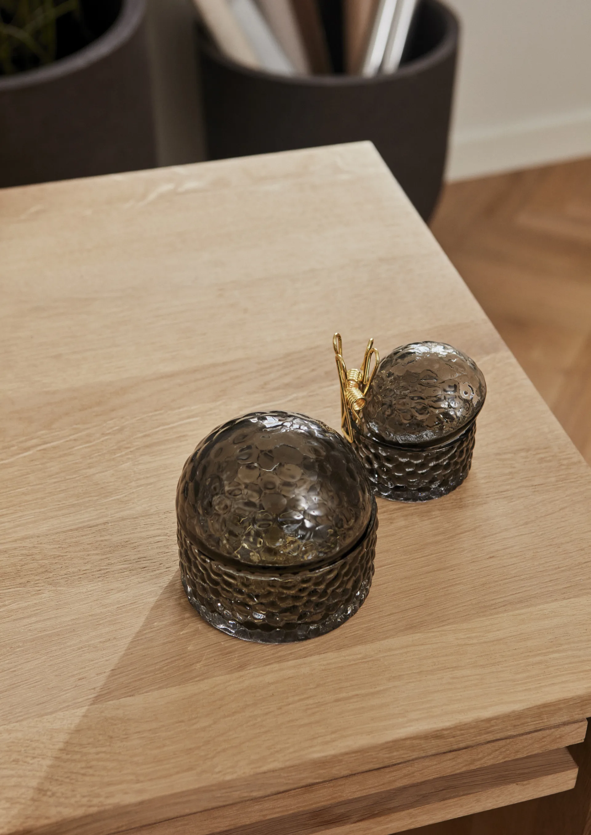 Arura ボックス 蓋付き 8 cm, Black AYTM | アイテム