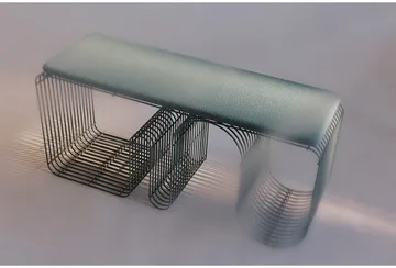 Curva シートベンチ 100 cm - Dusty blue - AYTM | アイテム