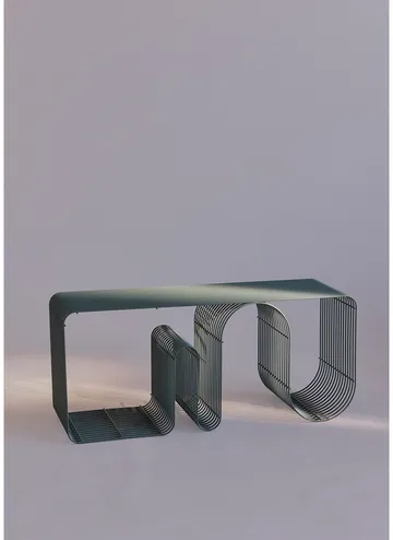 Curva シートベンチ 100 cm - Dusty blue - AYTM | アイテム