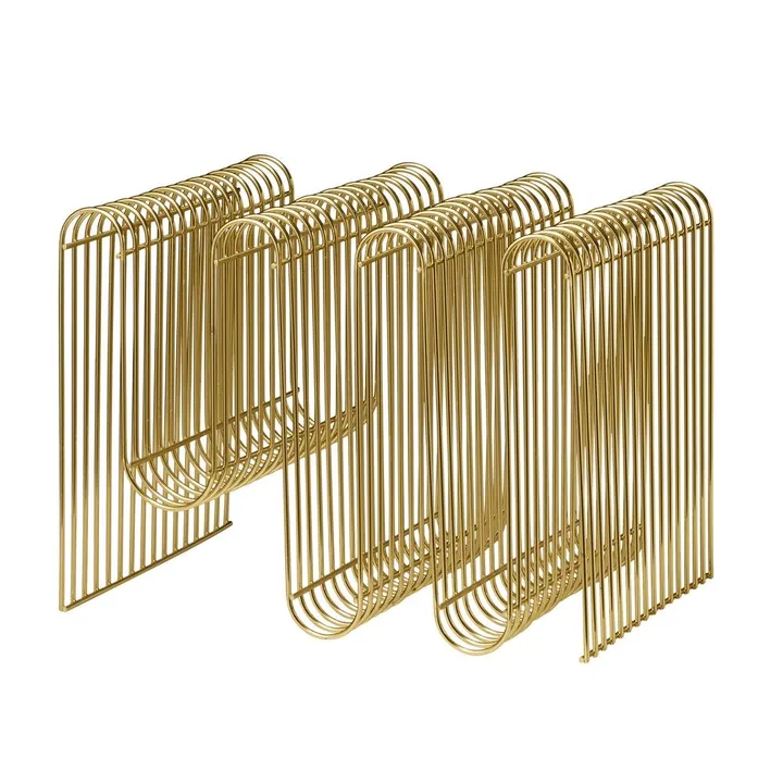 Curva ニュースペーパースタンド H40 cm - Brass - AYTM | アイテム