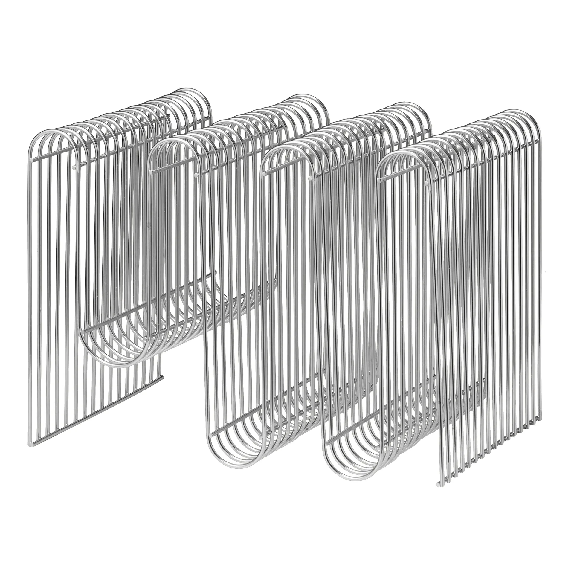 Curva ニュースペーパースタンド H40 cm, Silver AYTM | アイテム