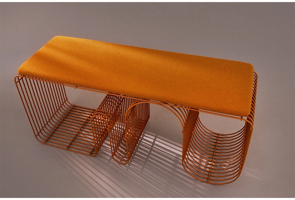 Curva ベンチ L100 cm, Amber AYTM | アイテム
