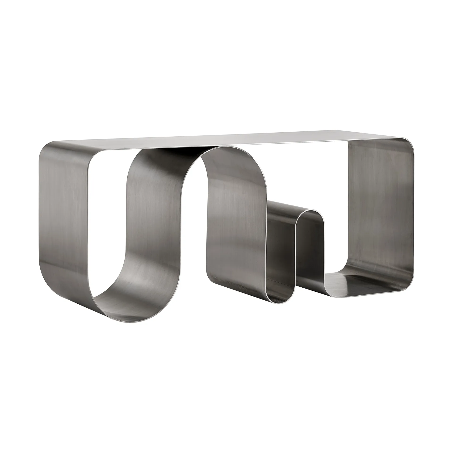 Curva ベンチ 固定式, Silver-coloured, 100 cm AYTM | アイテム