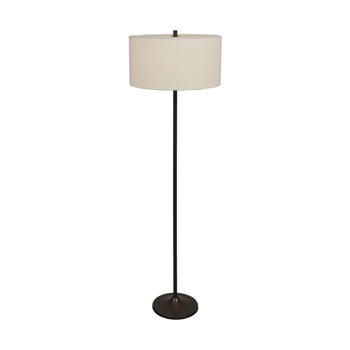 Soft フロアランプ - リネン ホワイト-メタリックブロンズ Ø44x149.5 cm - Belid | ベリッド