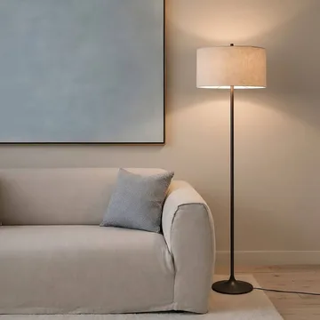 Soft フロアランプ - リネン ナチュラル-メタリックブロンズ、Ø44x149.5 cm - Belid | ベリッド