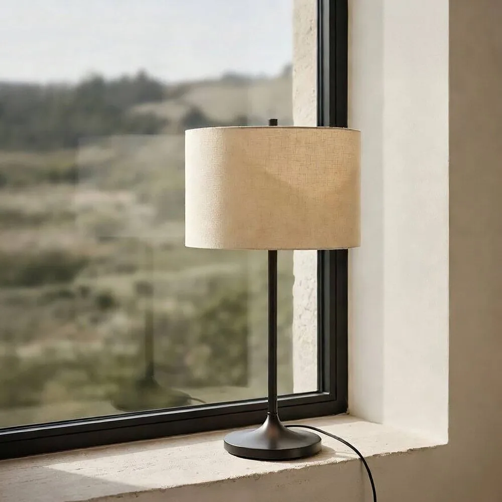 Soft テーブルランプ, Linen natural-metallic bronze, Ø34x64 cm Belid | ベリッド