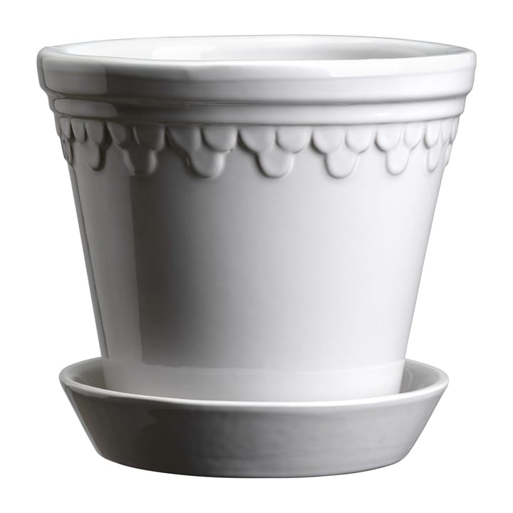 Copenhagen 植木鉢 グレーズ 12 cm - Mineral white - Bergs Potter | バーグスポッター