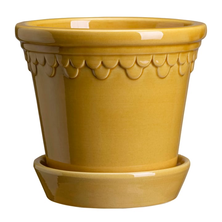 Copenhagen 植木鉢 グレーズ 12 cm - yellow - Bergs Potter | バーグスポッター
