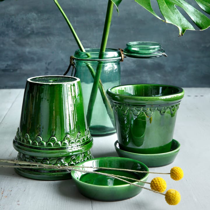 Copenhagen 植木鉢 グレーズ 14 cm, green Bergs Potter | バーグスポッター