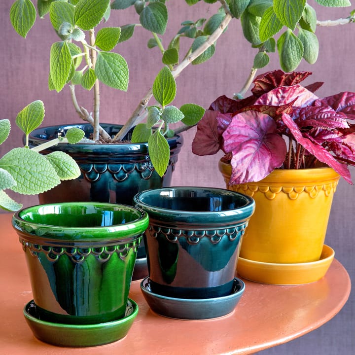 Copenhagen 植木鉢 グレーズ 14 cm, green Bergs Potter | バーグスポッター