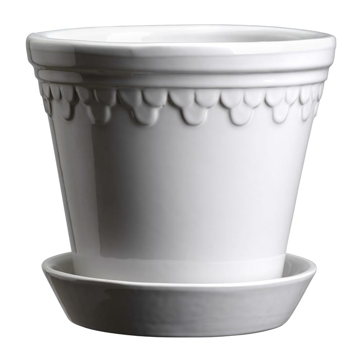 Copenhagen 植木鉢 グレーズ 14 cm, Mineral white Bergs Potter | バーグスポッター