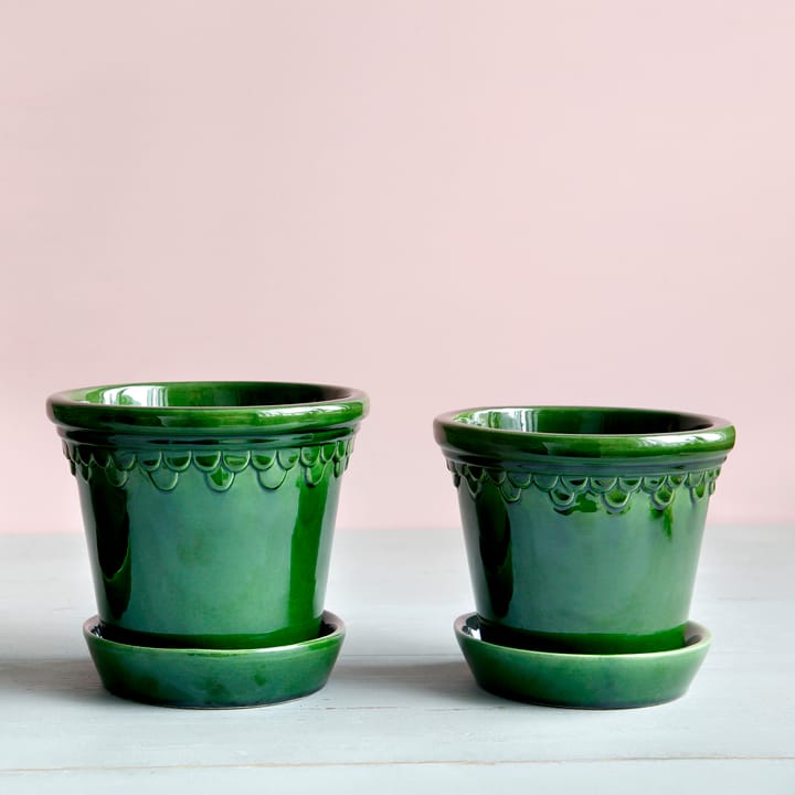 Copenhagen 植木鉢 グレーズ 16 cm, Green Bergs Potter | バーグスポッター