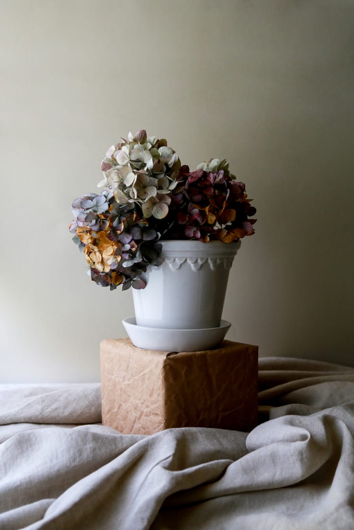 Copenhagen 植木鉢 グレーズ 16 cm, Mineral White Bergs Potter | バーグスポッター