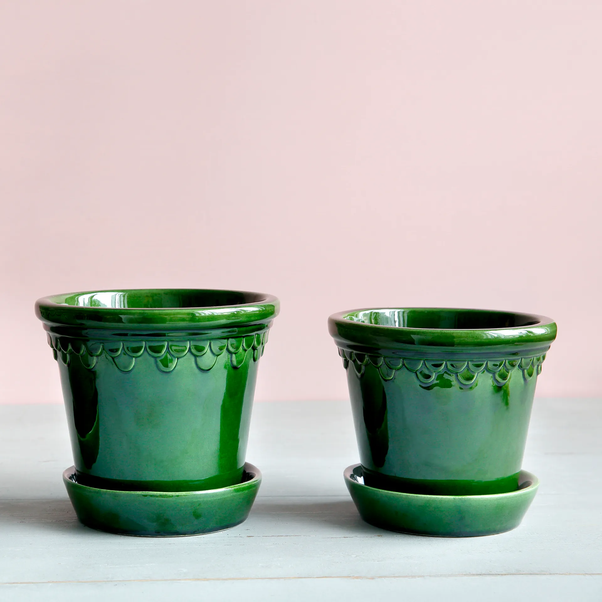 Copenhagen 植木鉢 グレーズ, グリーン, Ø16 cm Bergs Potter | バーグスポッター