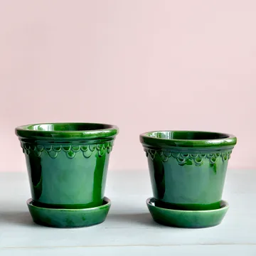 Copenhagen 植木鉢 グレーズ - グリーン, Ø16 cm - Bergs Potter | バーグスポッター