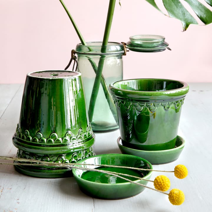 Copenhagen 植木鉢 グレーズ 18 cm, Green Bergs Potter | バーグスポッター