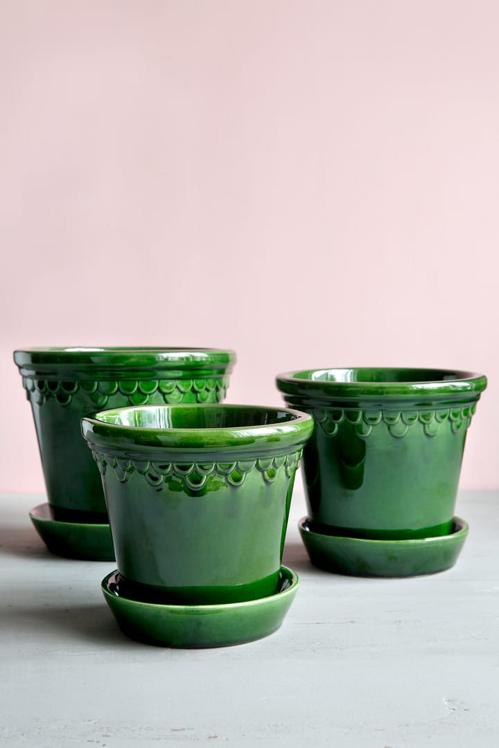 Copenhagen 植木鉢 グレーズ 18 cm, Green Bergs Potter | バーグスポッター