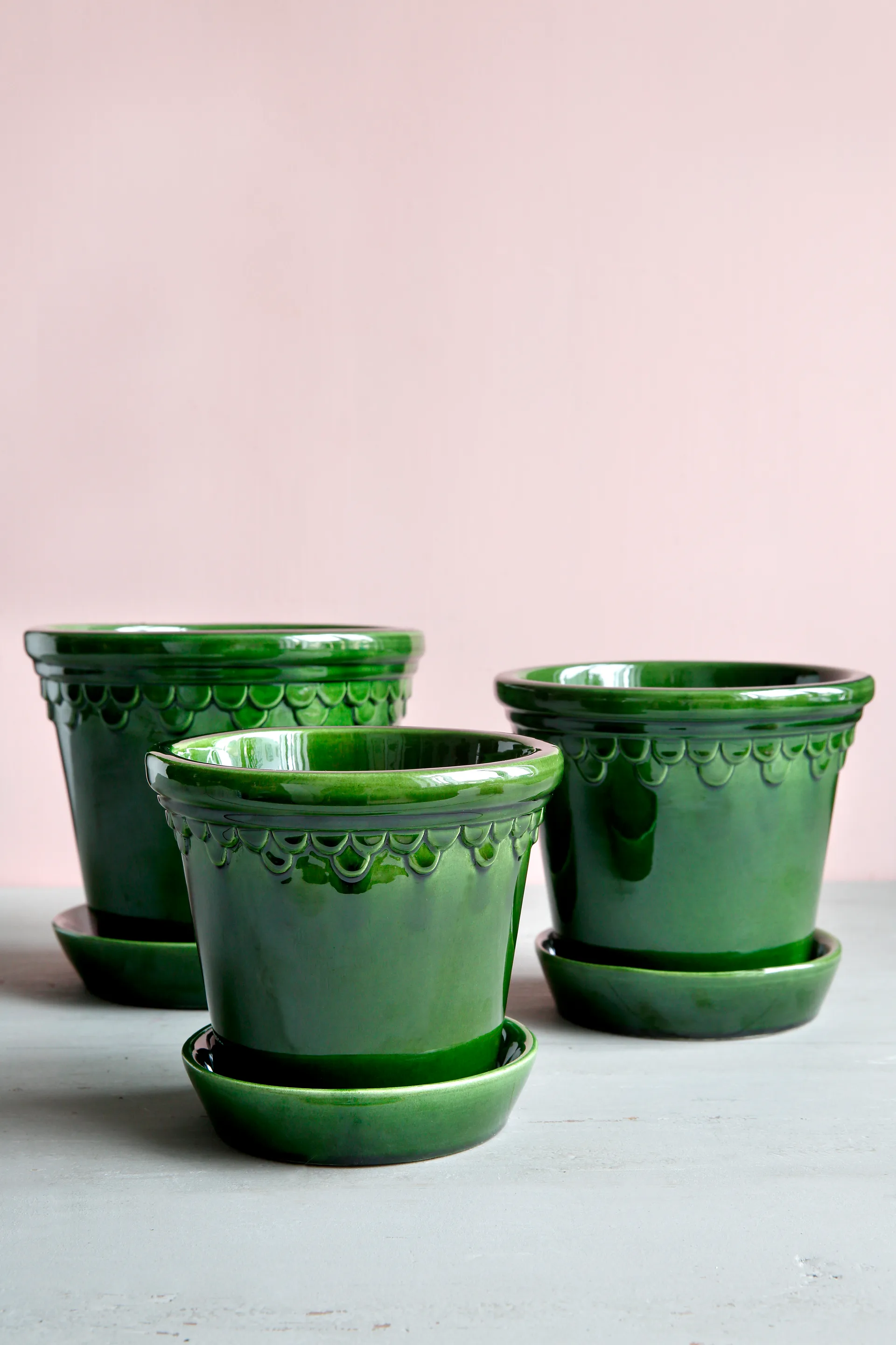 Copenhagen 植木鉢 グレーズ, グリーン, Ø18 cm Bergs Potter | バーグスポッター