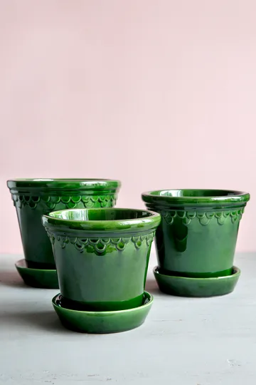 Copenhagen 植木鉢 グレーズ - グリーン, Ø18 cm - Bergs Potter | バーグスポッター