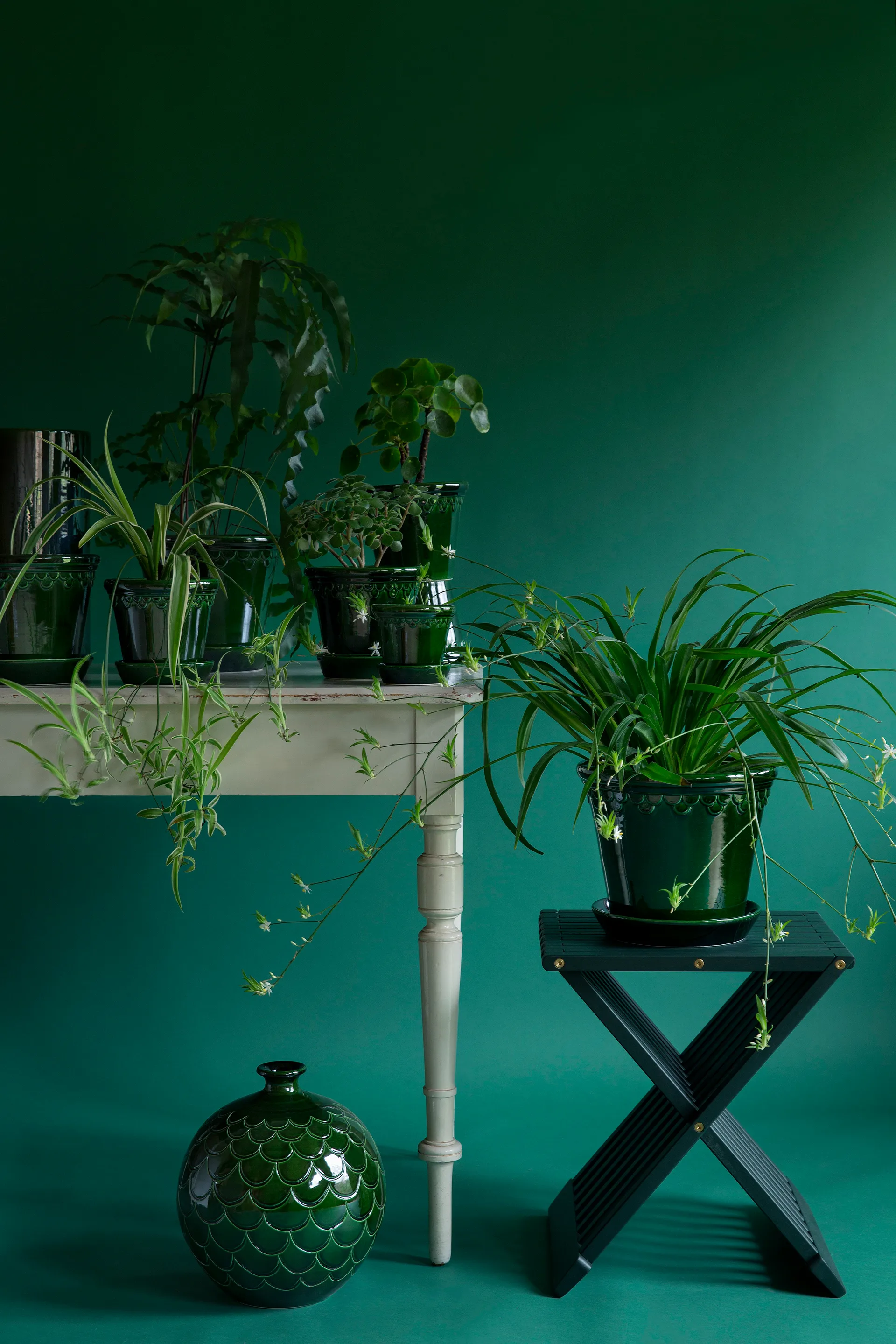 Copenhagen 植木鉢 グレーズ, グリーン, Ø25 cm Bergs Potter | バーグスポッター