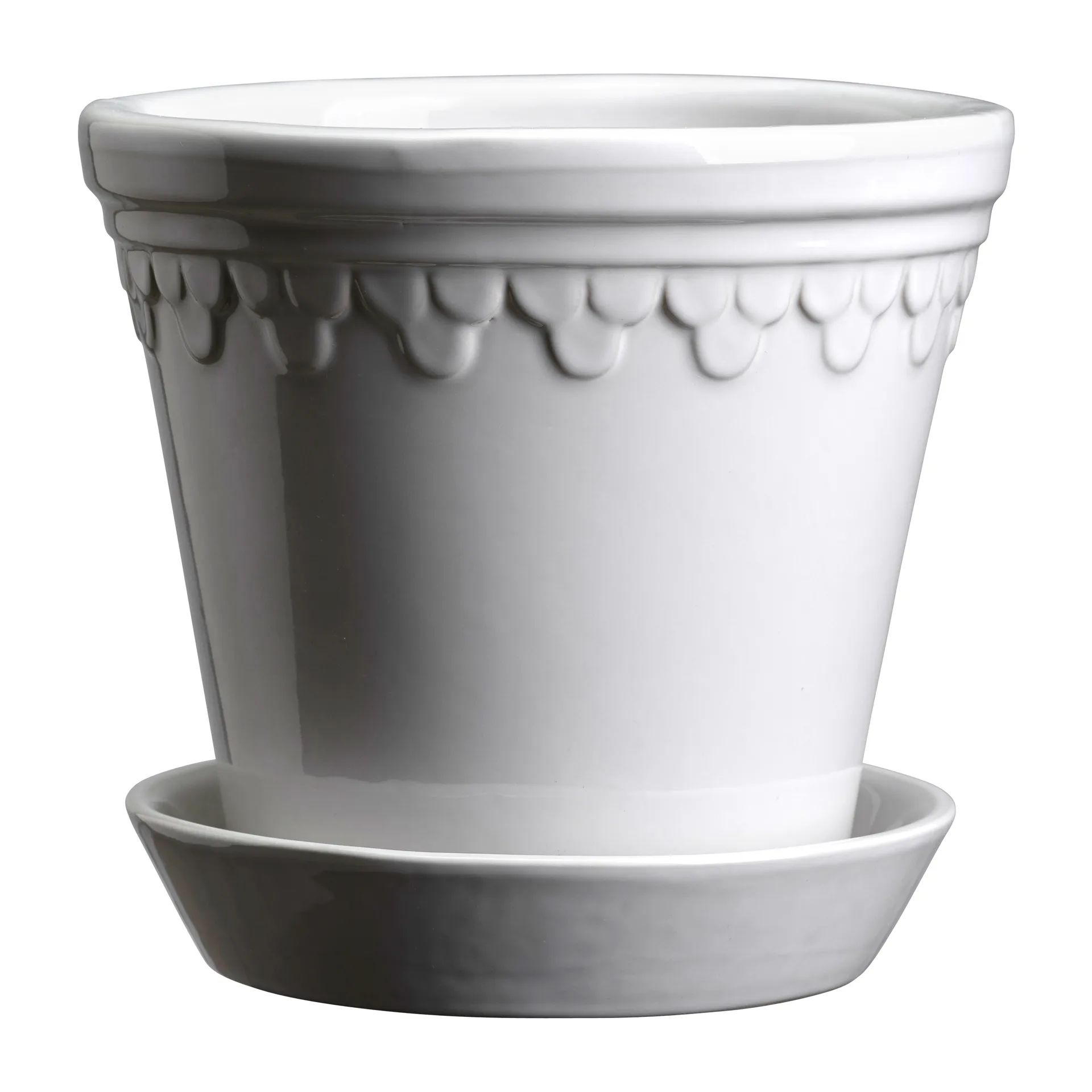 Copenhagen 植木鉢 グレーズ, Mineral White, Ø21 cm Bergs Potter | バーグスポッター