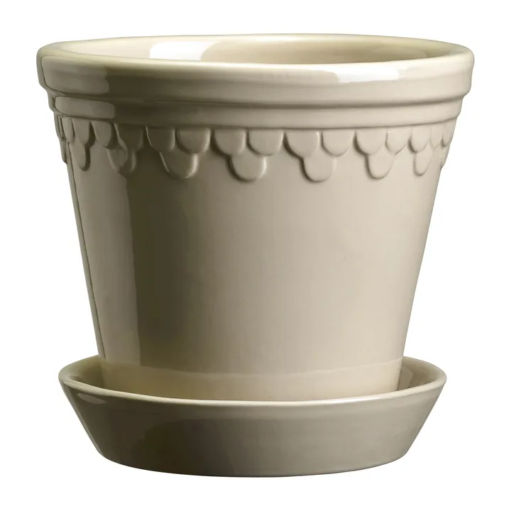 Copenhagen 植木鉢 グレーズ - Sand Stone, Ø12 cm - Bergs Potter | バーグスポッター