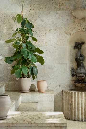 Delphi ポット 受け皿付き 2点セット - Grey, Ø22 cm, tall - Bergs Potter | バーグスポッター