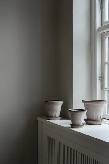 Fleur ポット 受け皿付き 2点セット - Grey, Ø12 cm - Bergs Potter | バーグスポッター