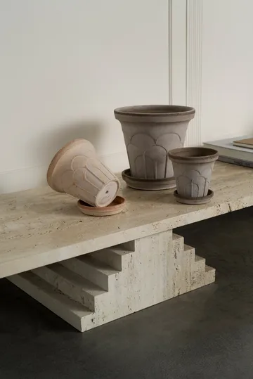 Fleur ポット 受け皿付き 2点セット - Grey, Ø21 cm - Bergs Potter | バーグスポッター