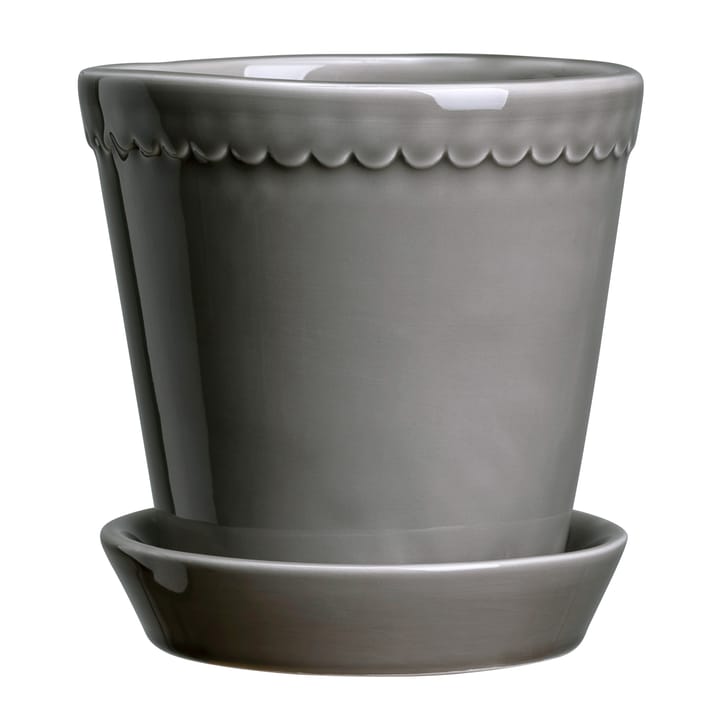 Helena 植木鉢 グレーズ 12 cm, pearl grey Bergs Potter | バーグスポッター