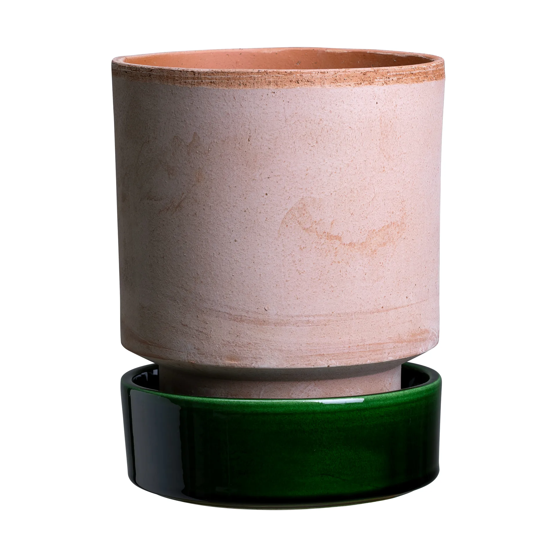 Hoff ポット, Ø14 cm, Raw Rosa-Emerald Green Bergs Potter | バーグスポッター