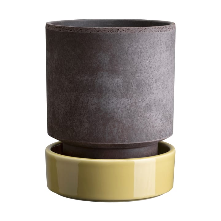 Hoff ポット - Ø16 cm, Raw Grey-Pale Yellow - Bergs Potter | バーグスポッター