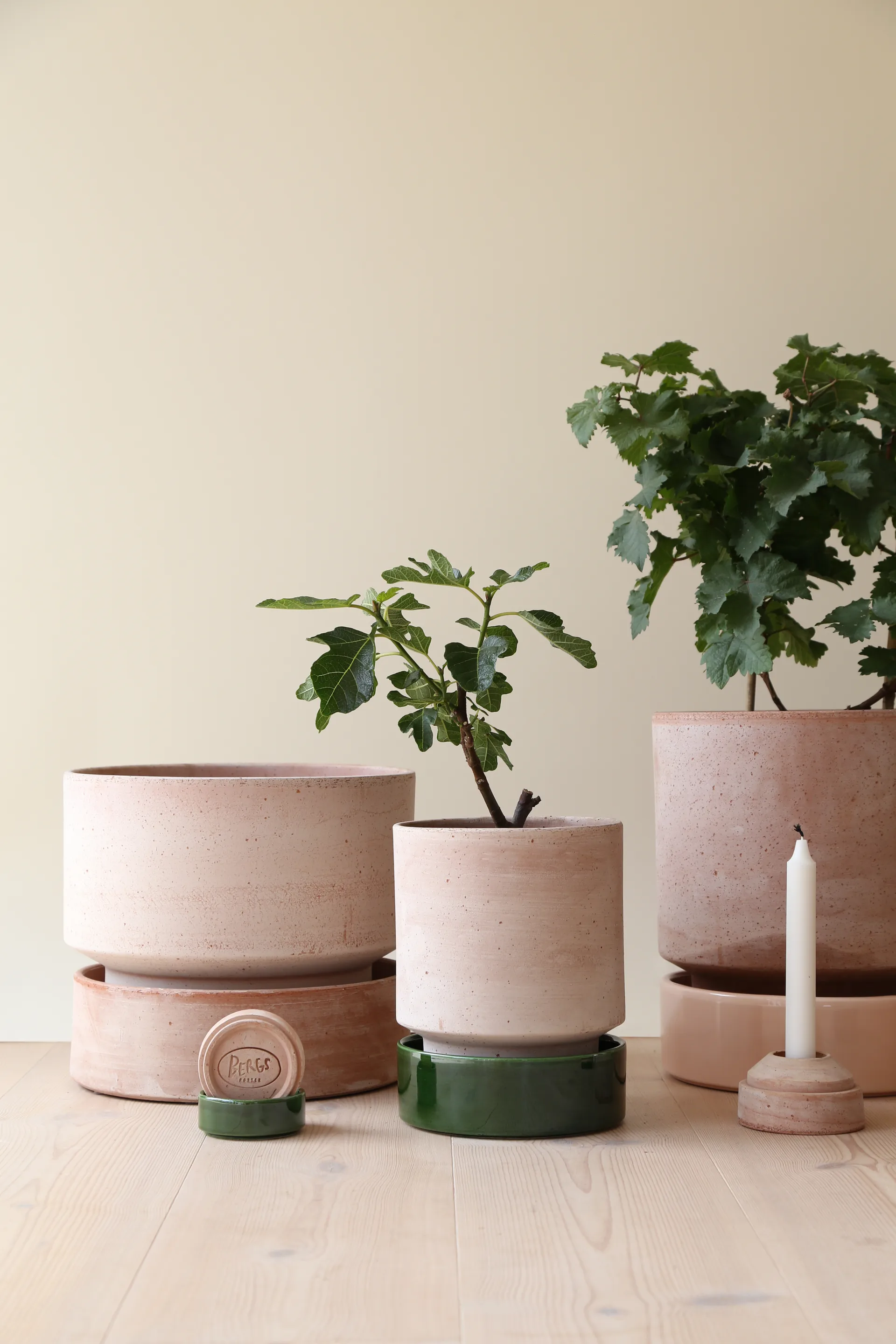 Hoff 植木鉢, Ø16 cm, Raw Rosa-Deep Burgundy (pink-red) Bergs Potter | バーグスポッター