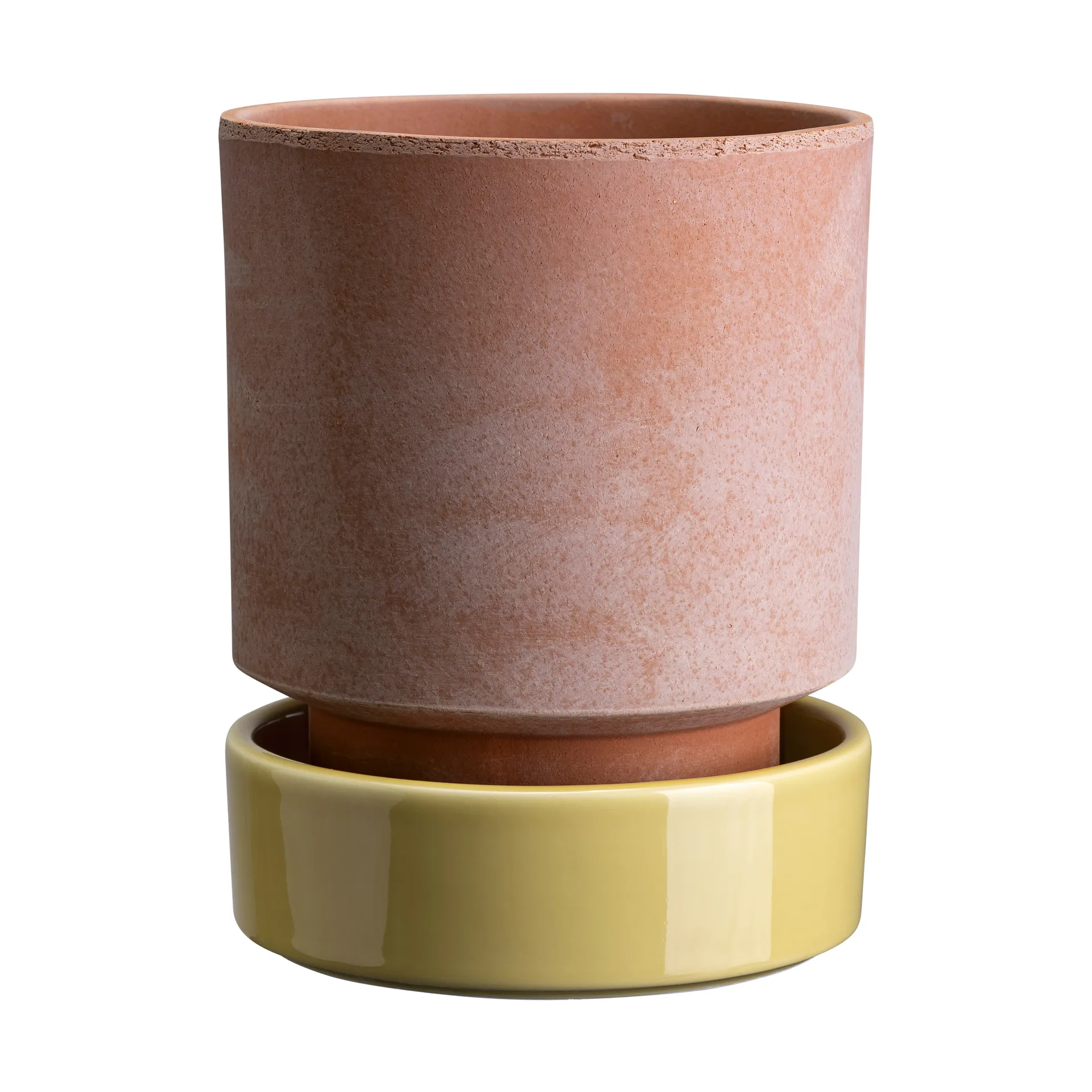 Hoff 植木鉢, Ø16 cm, Raw Rosa-Pale Yellow (pink-yellow) Bergs Potter | バーグスポッター