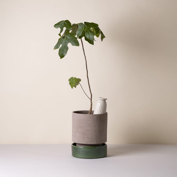 Hoff ポット, Ø18 cm, Raw Grey-Emerald Green Bergs Potter | バーグスポッター