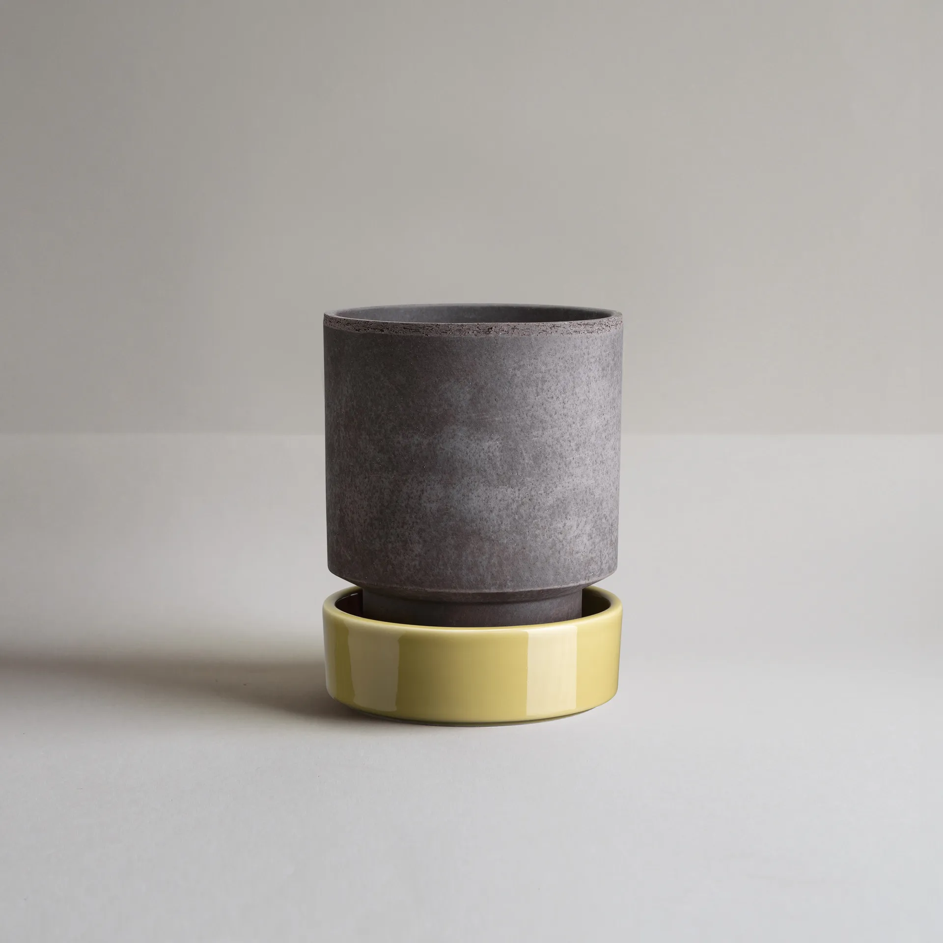 Hoff 植木鉢, Ø18 cm, Raw Grey-Pale Yellow (grey-yellow) Bergs Potter | バーグスポッター