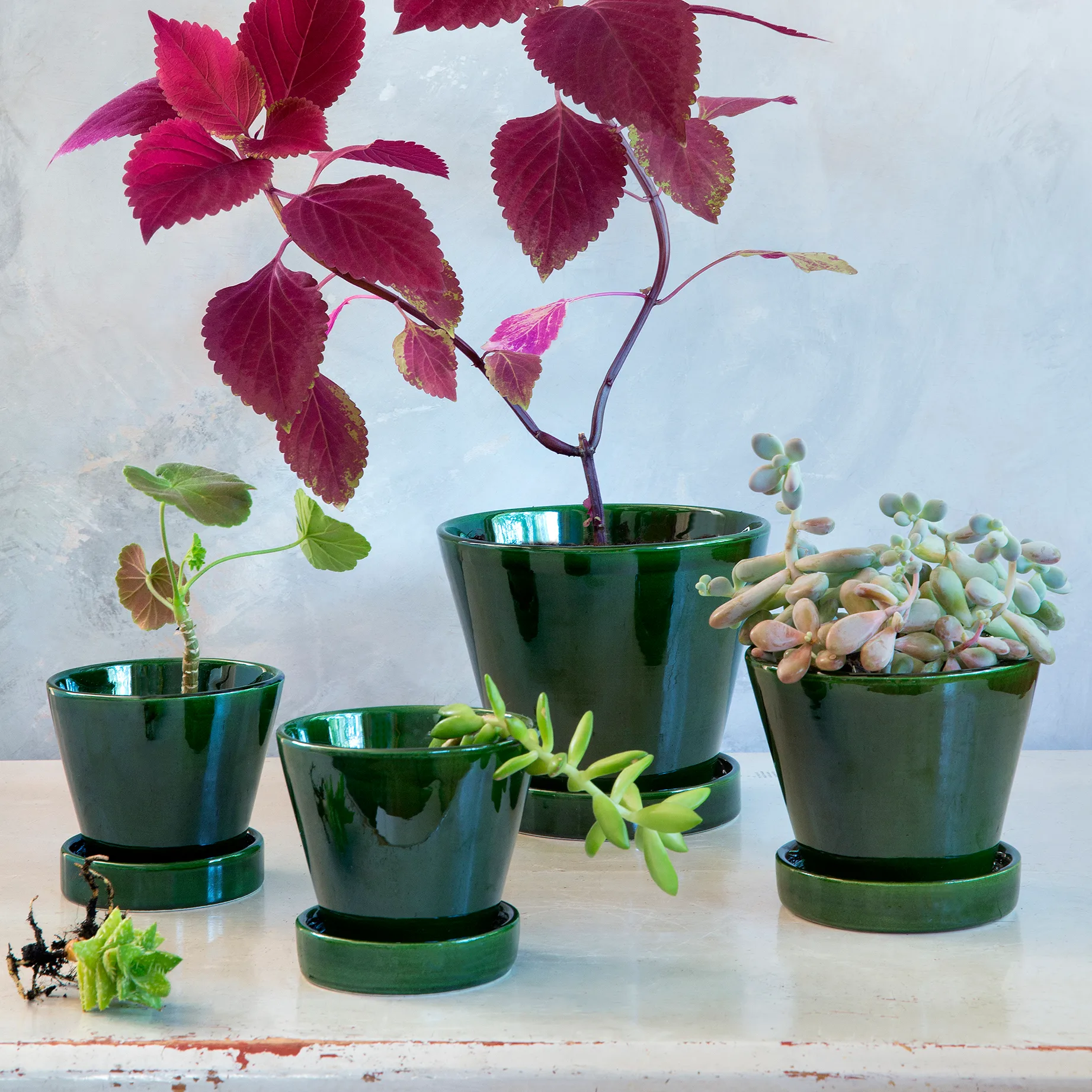 Julie 植木鉢 グレーズ 13 cm, Green emerald Bergs Potter | バーグスポッター