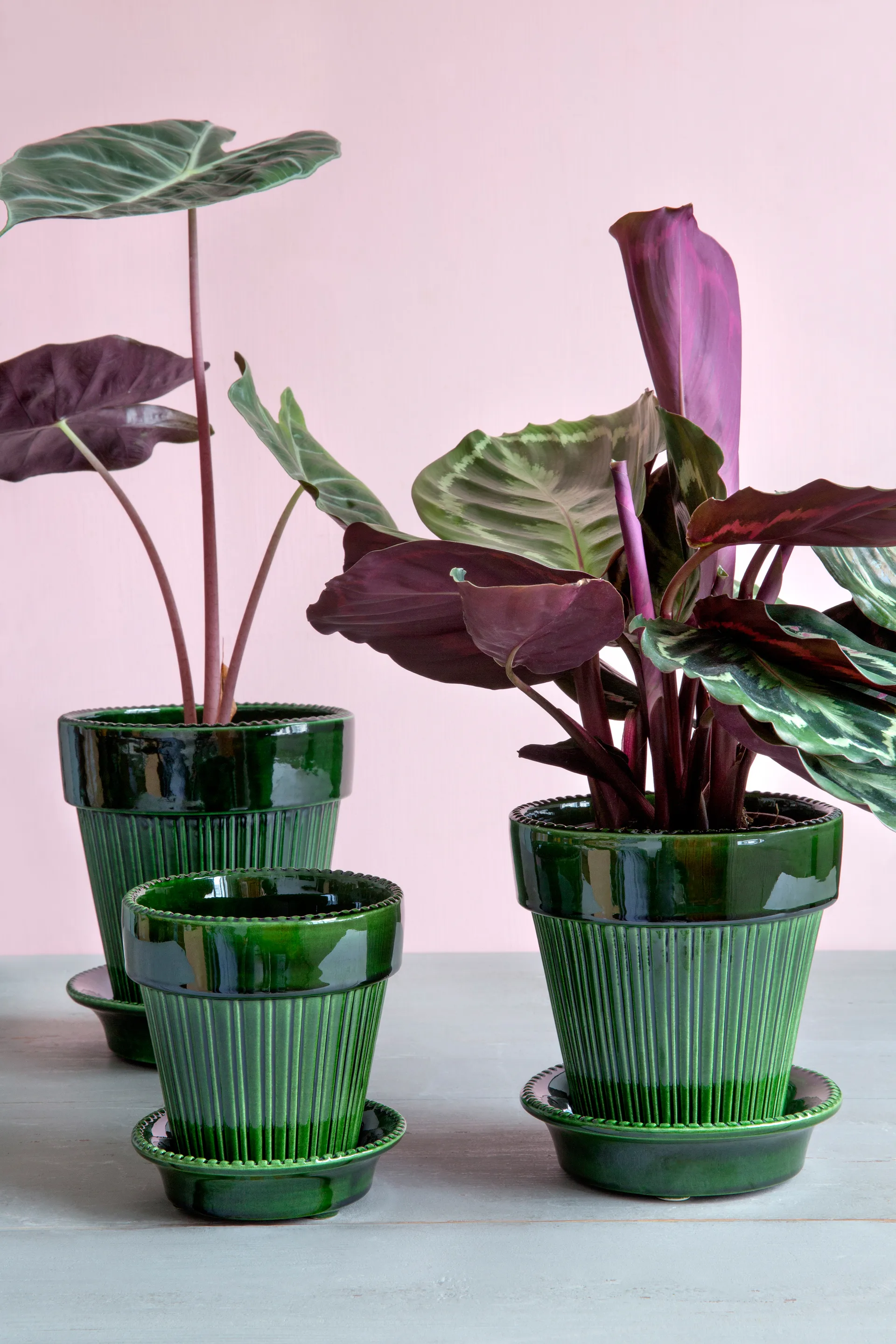 Simona 植木鉢 glazed Ø12 cm, Green Bergs Potter | バーグスポッター