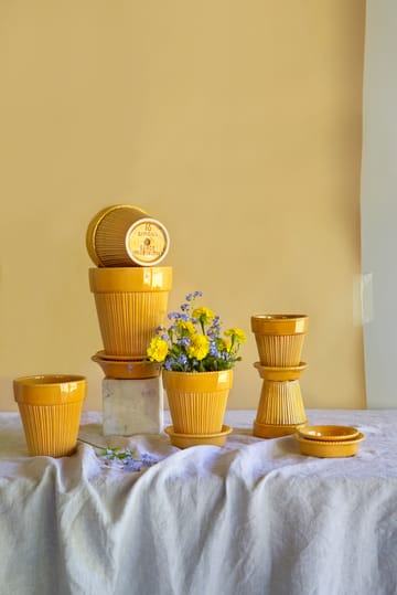 Simona 植木鉢 glazed Ø12 cm - Yellow - Bergs Potter | バーグスポッター