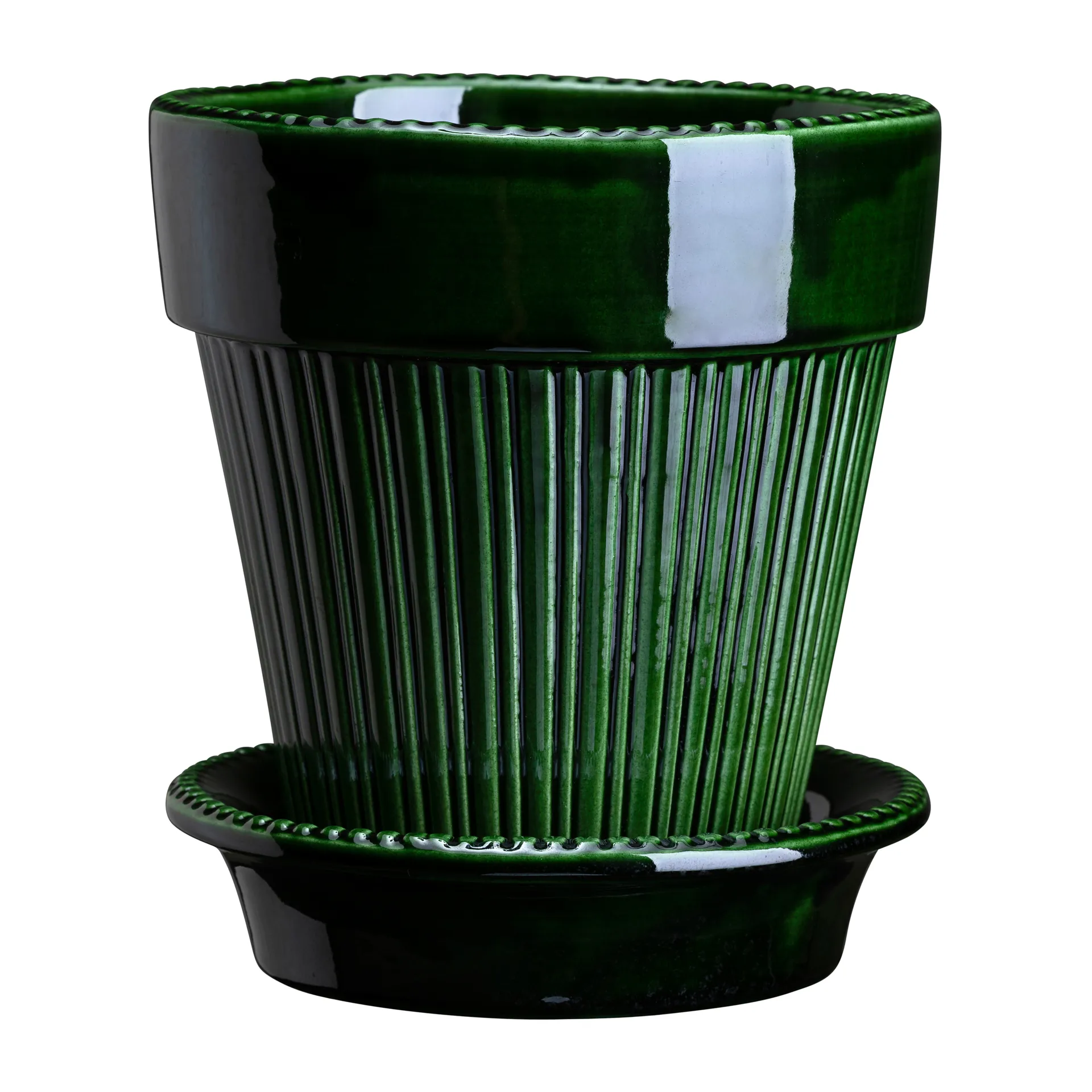 Simona 植木鉢 glazed Ø18 cm, Green Bergs Potter | バーグスポッター