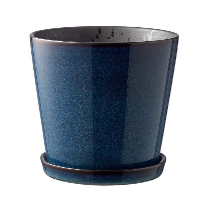 Bitz 植木鉢 ソーサー付き Ø14 cm - dark blue-black - Bitz | ビッツ