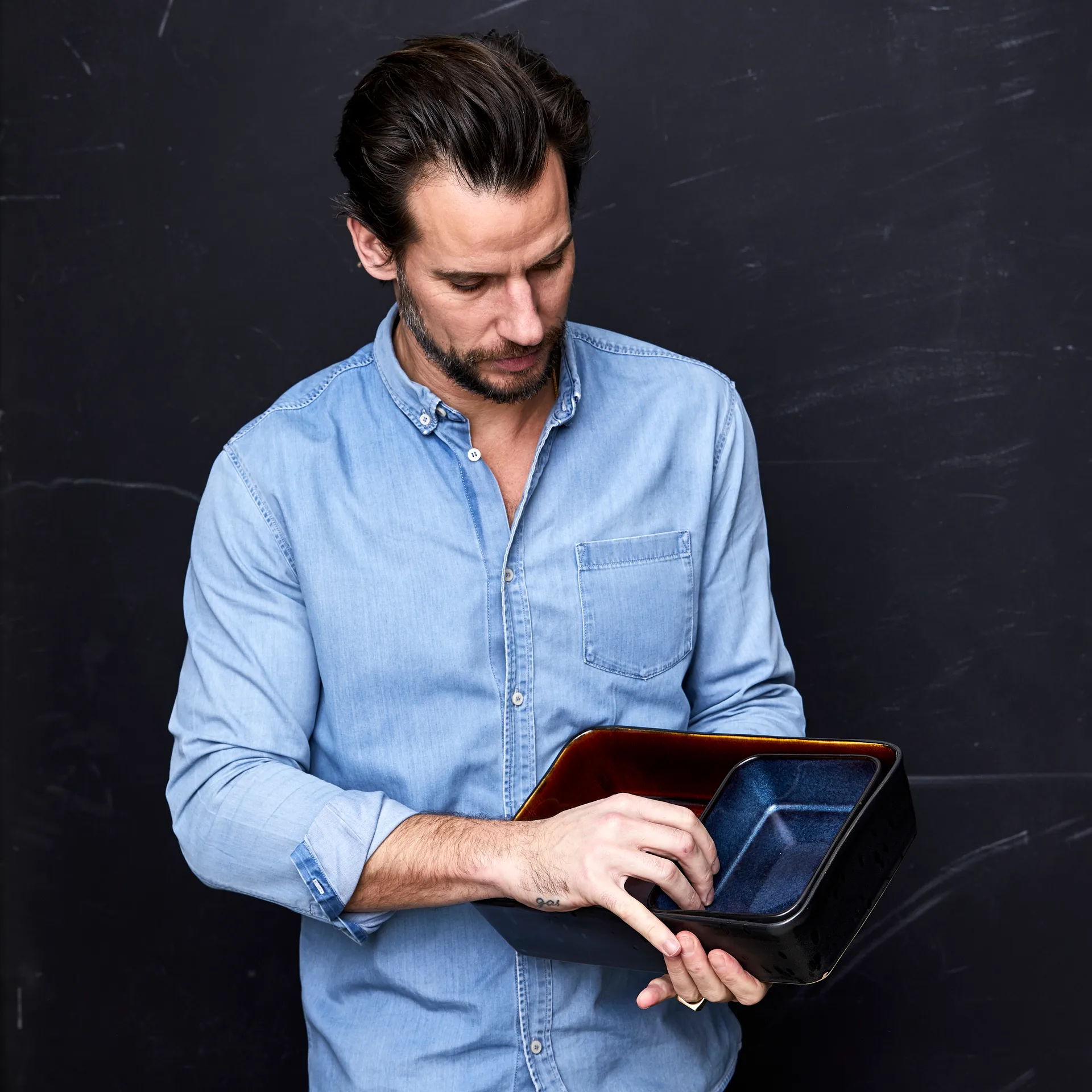 Bitz サービングレート ブラック 19x14 cm, Dark blue Bitz | ビッツ