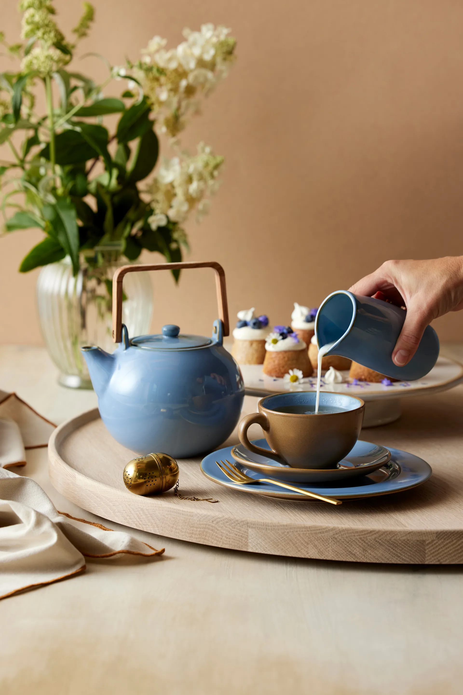 Bitz カップ ソーサー付き 24 cl マット, Wood-ocean Bitz | ビッツ