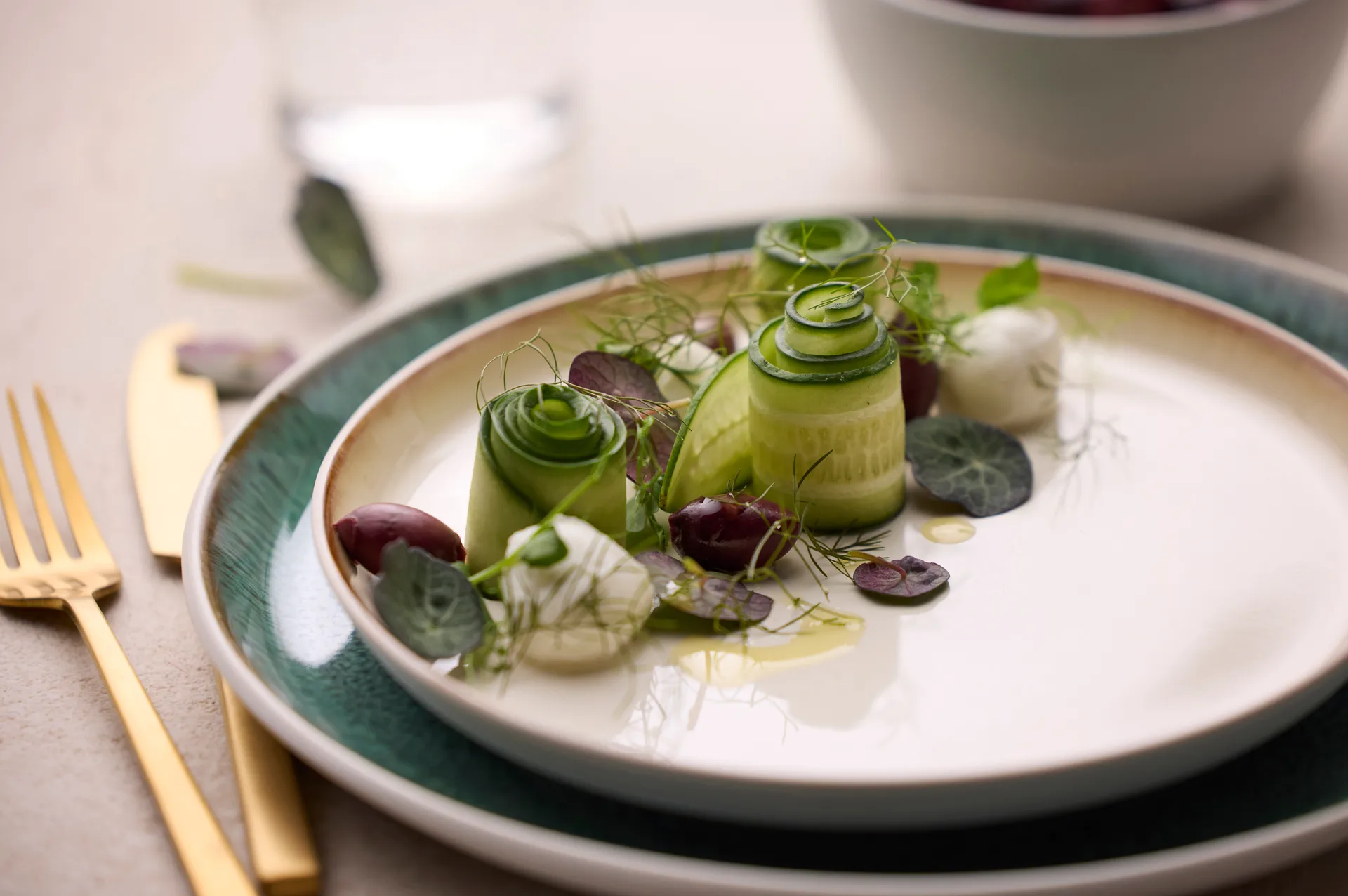 Bitz プレート ガストロ Ø27 cm, White-green Bitz | ビッツ