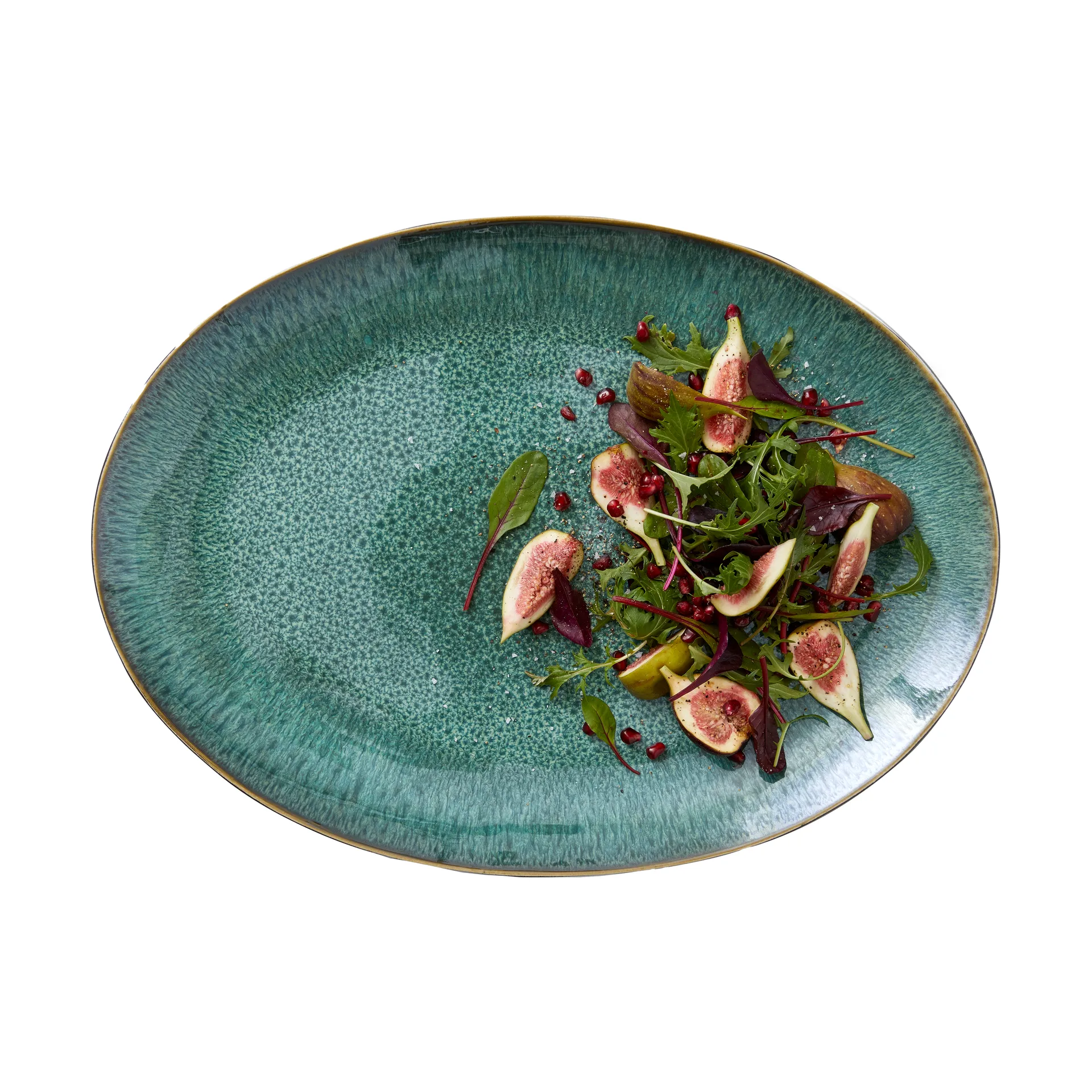 Bitz オーバルソーサー 45x34 cm, Black-green Bitz | ビッツ