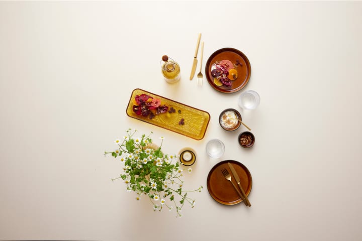 Kusintha サービングソーサー 長方形 14x38 cm, Amber Bitz | ビッツ